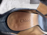 Chloé Gray Chunky Heel Sandal New Size 7.5