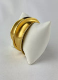 Clara Kasavina Brushed Gold Double Cuff Bracelet