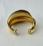 Clara Kasavina Brushed Gold Double Cuff Bracelet