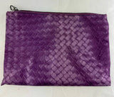 Bottega Purple Nylon Pouch Accessory Makeup Case NWT