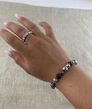 DAVID YURMAN Onyx Silver Adjustable Bead Bracelet