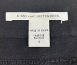 Diane Von Furstenberg Black Zip Up Chickie Skirt Size 4