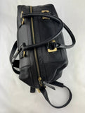 Diane Von Furstenberg Drew Buckle Black Leather Shoulder Bag Purse