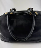 Diane Von Furstenberg Drew Buckle Black Leather Shoulder Bag Purse