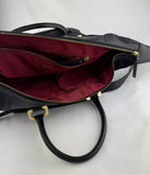 Diane Von Furstenberg Drew Buckle Black Leather Shoulder Bag Purse