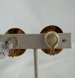 Asch Grossbardt Gold Black And White Earrings