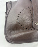 Hermes Evelyne Bag Gen II Clemence PM Dark Brown