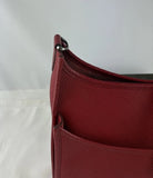 Hermes Red Clemence Leather Evelyne 33 C III GM Messenger Bag