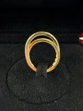 Cartier Nouvelle Vague Diamond Bypass Gold Ring 18k Yellow Gold Size 6