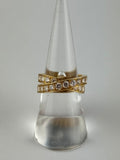 Cartier Nouvelle Vague Diamond Bypass Gold Ring 18k Yellow Gold Size 6