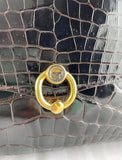 Gucci Crocodile Purse Crossbody Brown Bag