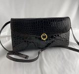 Gucci Crocodile Purse Crossbody Brown Bag