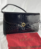 Gucci Crocodile Purse Crossbody Brown Bag