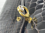 Gucci Crocodile Purse Crossbody Brown Bag