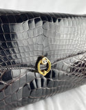 Gucci Crocodile Purse Crossbody Brown Bag