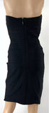 Herve Leger Black Strapless Stretchy Bandage Dress Size Large