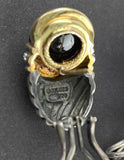 David Yurman 18K Gold Black Onyx Diamond Earrings