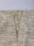 Mira Zwillinger Beige Tweed Sequin Trim Blazer Set Size M