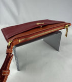 PRADA Tri-Color Saffiano Leather Zippered Portfolio Clutch Document Holder