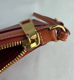 PRADA Tri-Color Saffiano Leather Zippered Portfolio Clutch Document Holder