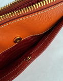 PRADA Tri-Color Saffiano Leather Zippered Portfolio Clutch Document Holder