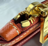 PRADA Tri-Color Saffiano Leather Zippered Portfolio Clutch Document Holder