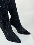 Pancaldi Black Sequin Stretch Pull on Boots Size 41