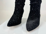 Pancaldi Black Sequin Stretch Pull on Boots Size 41