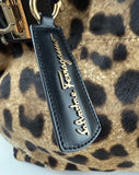 Salvatore Ferragamo Brown Animal Print Calf Hair Large Tote