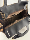 Salvatore Ferragamo Brown Animal Print Calf Hair Large Tote