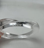Dior Clear Resin Bangle Set