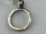KARA VARIAN BAKER Sterling Silver Cross Charm Necklace Aquamarine Amethyst