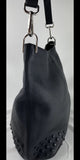 TOD’S Black Studded Leather Shoulder Bag With Dust Bag