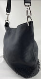TOD’S Black Studded Leather Shoulder Bag With Dust Bag