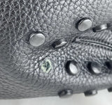 TOD’S Black Studded Leather Shoulder Bag With Dust Bag