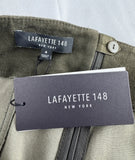 Lafayette 148 Dark Green Suede Leather Slim Pants Size 4 NWT