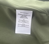 Veronica Beard Green Jacket With Pockets And Gold Buttons Size 8