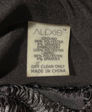 Alexis Embroidered Women's Black Coat Blazer Open Front Size XS