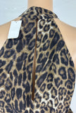 Nili Lotan Rebecca Silk Sleeveless Leopard Print Dress Size 6
