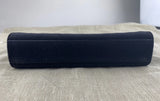 ALAIA Navy Blue Suede Mirror Clutch Evening Bag