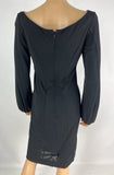 Yves Saint Laurent Black Scoop Long Sleeve Dress Womens Size Large