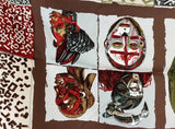 Hermes Persona Silk Scarf Artist Signed Loic Dubigeon