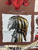 Hermes Persona Silk Scarf Artist Signed Loic Dubigeon
