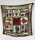 Hermes Persona Silk Scarf Artist Signed Loic Dubigeon