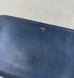 Henry Beguelin Large Navy Zip Around Wallet