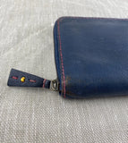 Henry Beguelin Large Navy Zip Around Wallet