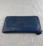Henry Beguelin Large Navy Zip Around Wallet