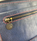 Henry Beguelin Large Navy Zip Around Wallet
