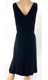 Stella McCartney V-Neck Sleeveless Lace Trim Knee Length Dress Black Size 40