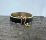 Celine Gold and Black Lock Bracelet